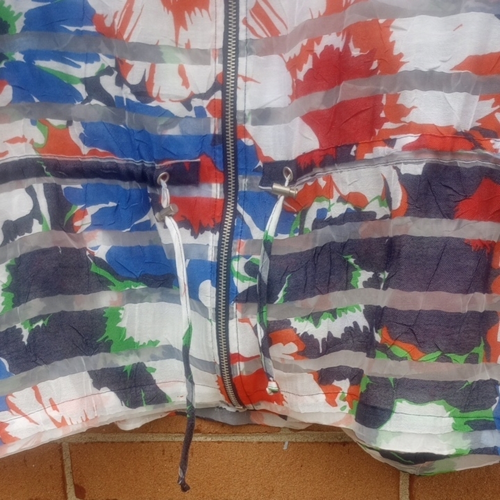 Ruby Rd. Multicolor Striped Bomber Jacket - image 2